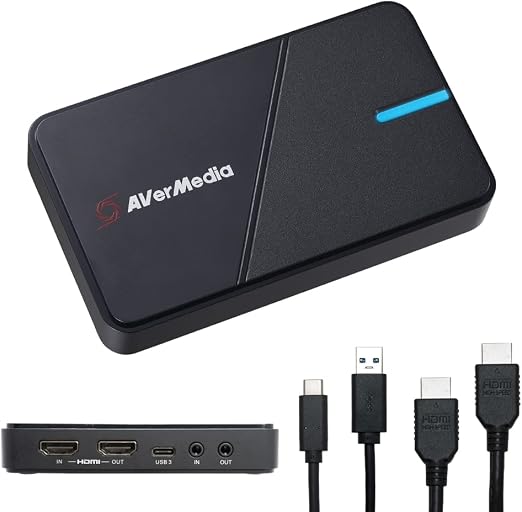 AVerMedia 4K Capture Card for Streaming,1440p120 Video Capture Device for PS5/Pro, Xbox Series X/S, Nintendo Switch, PC, compatible with Twitch, OBS, Windows, Mac - GC551G2 Live Gamer Extreme 3