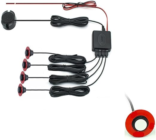 DC Video Parking Sensor Car Reverse Assistance Auto Monitor Display (White)