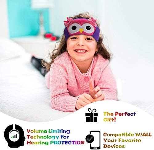 Contixo H1 Kids Headphones, 85dB Volume Limiting with Adjustable Speakers Soft Children Fleece Headband Toddler Headphones