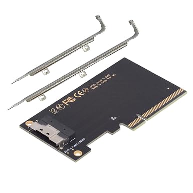 chenyang PCIe 3.0/4.0 X8 to SFF-8654 8i PCI Express Expansion Card Adapter for eGPU External Graphics Card & SSD with 8cm/12cm Slot Bracket