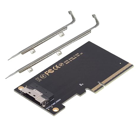 chenyang PCIe 3.0/4.0 X8 to SFF-8654 8i PCI Express Expansion Card Adapter for eGPU External Graphics Card & SSD with 8cm/12cm Slot Bracket