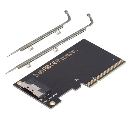 chenyang PCIe 3.0/4.0 X8 to SFF-8654 8i PCI Express Expansion Card Adapter for eGPU External Graphics Card & SSD with 8cm/12cm Slot Bracket