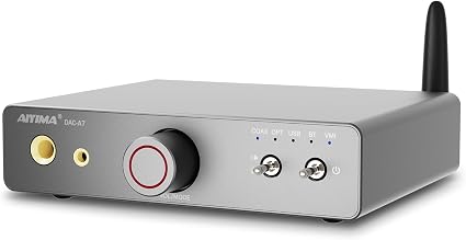 AIYIMA DAC A7 Bluetooth Desktop DAC Headphone Amplifier for Music,PC,Gaming