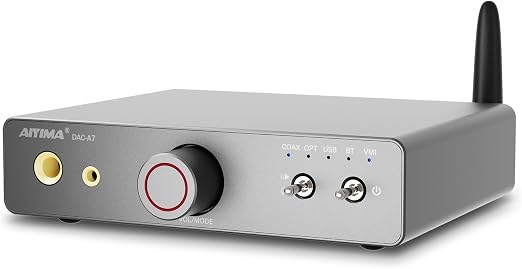 AIYIMA DAC A7 Bluetooth Desktop DAC Headphone Amplifier for Music,PC,Gaming