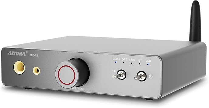 AIYIMA DAC A7 Bluetooth Desktop DAC Headphone Amplifier for Music,PC,Gaming