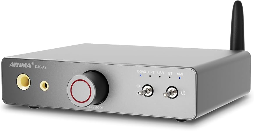 AIYIMA DAC A7 Bluetooth Desktop DAC Headphone Amplifier for Music,PC,Gaming