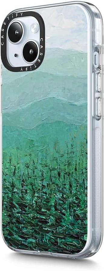 CASETiFY Clear iPhone 15 Plus Case [Not Yellowing / 6.6 ft. 3X Military Grade Drop Protection/Compatible with Magsafe] - Pine Forest - Clear
