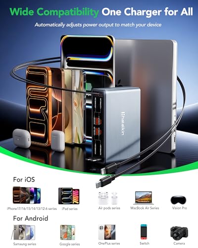 8-in-1 Retractable USB-C GaN Charger for Multiple Devices - Image 7