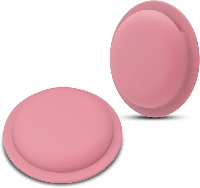 LiZHi Case for Apple Airtag Holder Airtag Case Cover Airtag Sticker Stick on Adhesive Mount Silicone for Tv Remote Car AirTag Phone Case 2 Pack (Pink)