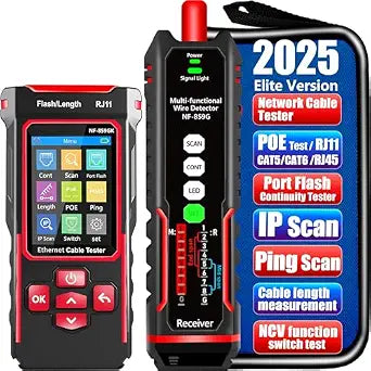 Network Cable Tester Ethernet LAN Tester for lP Scan CAT5/ RJ45/POE/PING