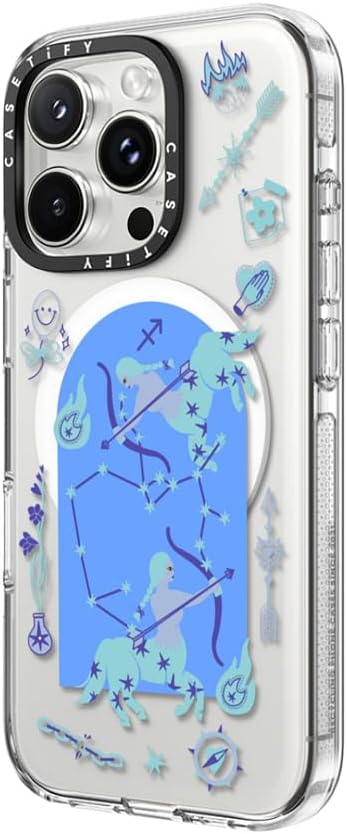 CASETiFY Clear iPhone 16 Pro Case [Not Yellowing / 6.6 ft. 3X Military Grade Drop Protection/Compatible with Magsafe] - Sagittarius - Clear