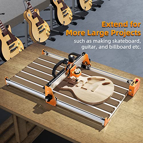 FoxAlien 4080 Y-axis Extension Kit for Masuter Pro, with Upgraded T-slot Hybrid Spoilboard CNC Router Machine Working Area Extend (15.75" x 31.5", X-Y)
