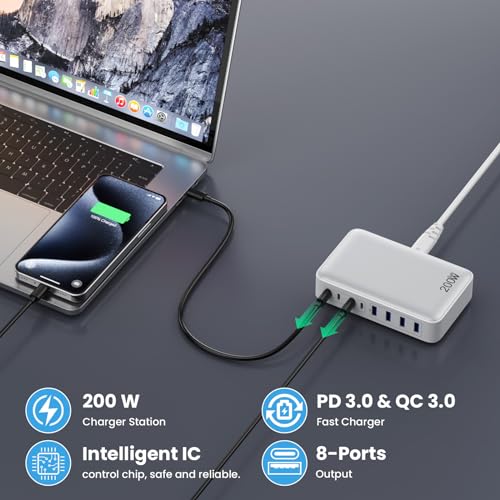 USB C Charger 200W USB C Charger Block,Upgraded GaN | Charging & Power - Image 6