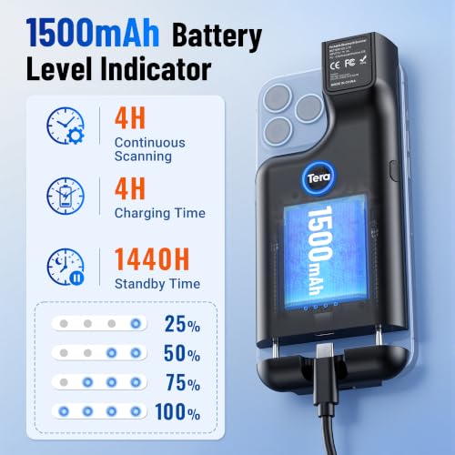 Tera Barcode Scanner Wireless Portable: 1D 2D QR Reader with Back Clip 0013