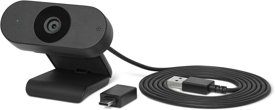 Amazon Basics Webcam with Microphone, Up to Full HD 1080p Webcam, Black - Image 2