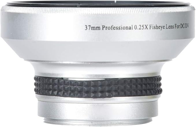0.25X Super Fisheye Additional Lens for 37mm Caliber Camera Lenses,Suitable for Macro Close Up 12.5X Macro Lens