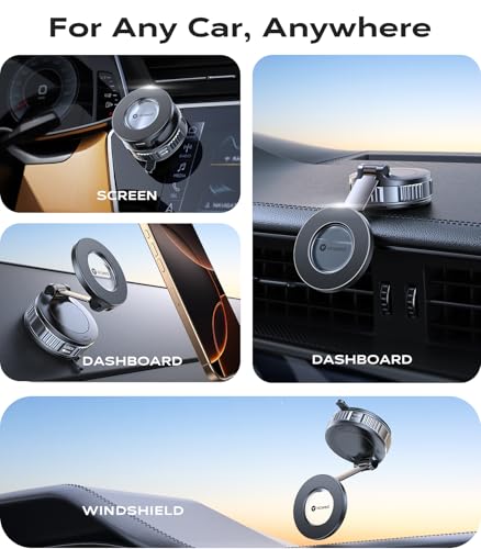 Magnetic Car Phone Holder — 85 lbs Suction, 360° Adjustable - Image 3