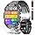 Smart Watch for Men Military Answer/Make Call 2.01″ Display 170+ Sports Modes Fitness Smart Watch IP68 Waterproof 30 Days Standby Smartwatch for Android iOS Black (2 Straps)