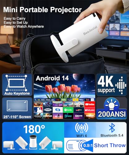HY300PRO+ Smart Mini Projector