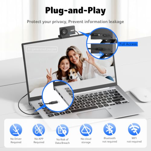 Acer 4K Webcam for PC/Mac with All-Metal Unibody Scu | Computer Access - Image 6