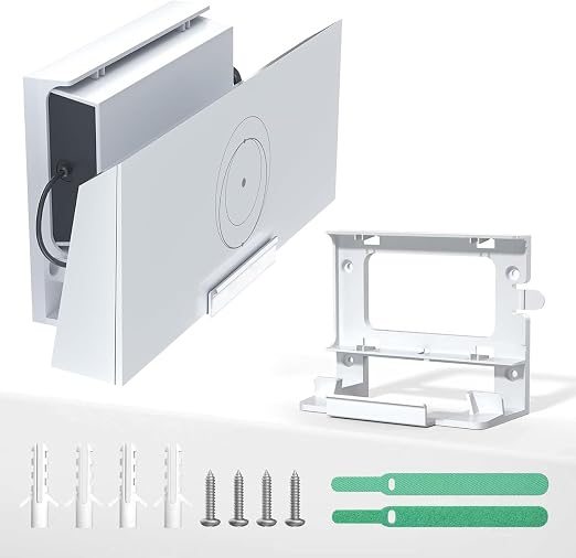 Starlink Router Mount for Gen 3 (V3) Standard, 2 in 1 Wall Mount Bracket Holder with Cable Storage for Starlink Router and Power Supply Mount Accessories