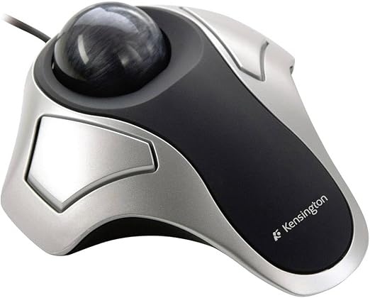 Kensington Orbit Optical Trackball Mouse, USB 2.0, Left/Right Hand Use, Black/Silver