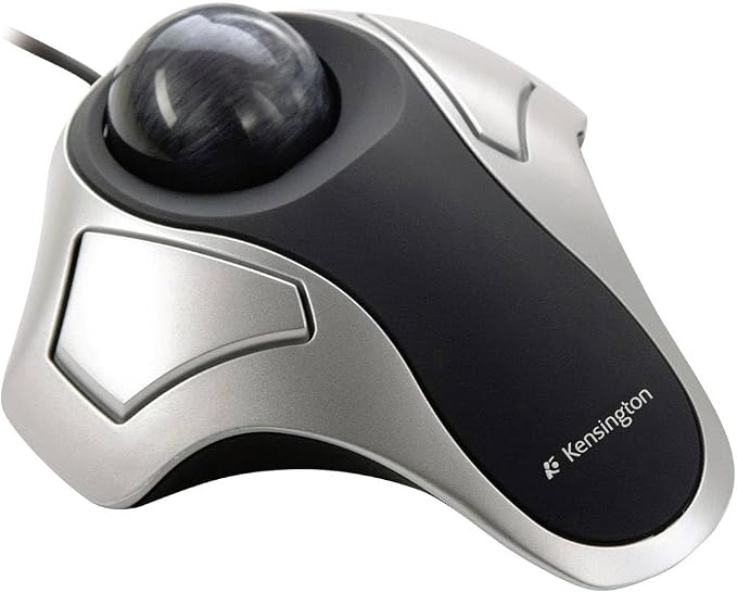 Kensington Orbit Optical Trackball Mouse, USB 2.0, Left/Right Hand Use, Black/Silver