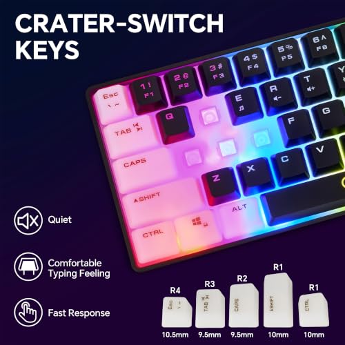 CHONCHOW 60% Gaming Keyboard and Mouse Combo, 68 Keys Wired LED RGB Backlit