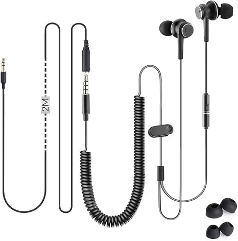 Avantree HF027 - Long Cord Earbuds for TV & PC with 18ft Cable