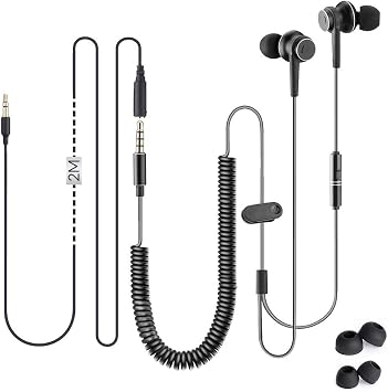 Avantree HF027 - Long Cord Earbuds for TV & PC with 18ft Cable