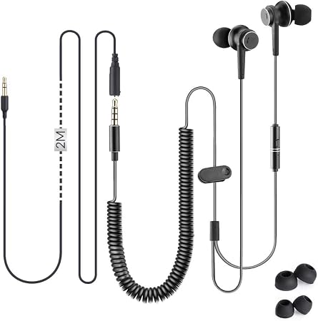 Avantree HF027 - Long Cord Earbuds for TV & PC with 18ft Cable