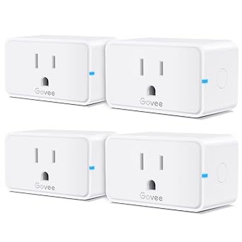 Govee Smart Plug 15A WiFi Bluetooth Outlet 4 Pack, Remote Group Control