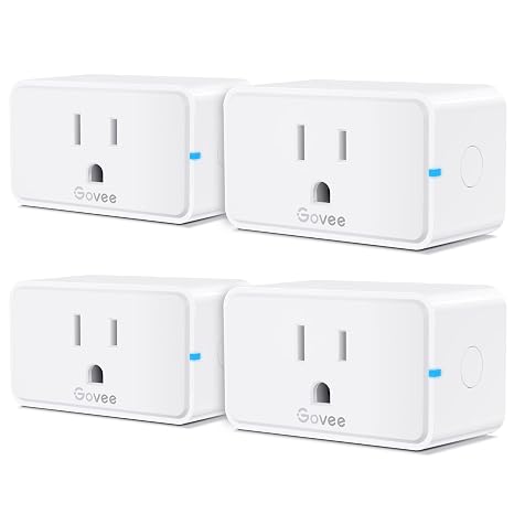 Govee Smart Plug 15A WiFi Bluetooth Outlet 4 Pack, Remote Group Control