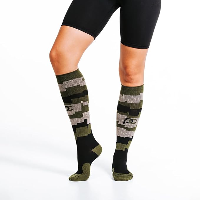 PRO Compression Running Marathon Socks - Calf-Length Travel and Sports Compression Socks for Foot and Ankle Support, Unisex