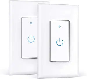 Double Smart Home Light Switch WiFi Wall Switch Compatible with Alexa Google Assistant