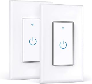 Double Smart Home Light Switch WiFi Wall Switch Compatible with Alexa Google Assistant