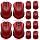 Hoteam 12 Pcs Wired Mouse Bulk, USB Ergonomic Computer Mice,Red