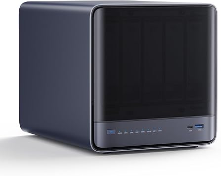 MINISFORUM N5 Air 5-Bay Desktop NAS, AMD Ryzen 7 255, 8C/16T CPU, Radeon 780M, No RAM,No HDD,64GB SSD(MinisCloud OS), 3×M.2 NVMe, 10GbE + 5GbE, OCuLink and USB4 Ports, PCIe x16 Expansion Slot