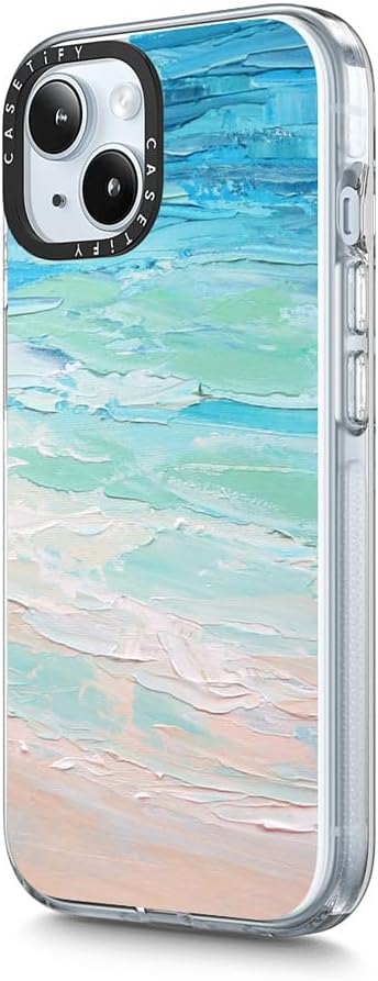 CASETiFY Clear iPhone 15 Plus Case [Not Yellowing / 6.6 ft. 3X Military Grade Drop Protection/Compatible with Magsafe] - Ocean Tides - Clear