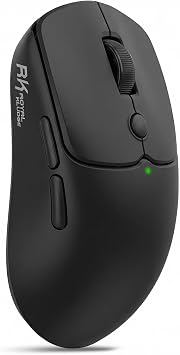 RK ROYAL KLUDGE MO1 Wireless Mouse, 55g Ultra-Lightweight Computer Mice, 6 Programmable Buttons, Quiet Click, 2.4GHz/Bluetooth/Wired, 6000 DPI Optical Sensor, Black