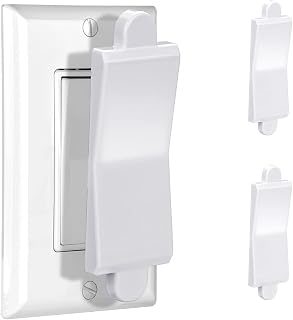 Magnetic Light Switch Guard Cover, Light Switch Guard, Light Switch Blocker, Light Switch Lock, Switch Cover Guard, Child Proof Light Switch Cover Guard (White,2 Piece) - Image 1