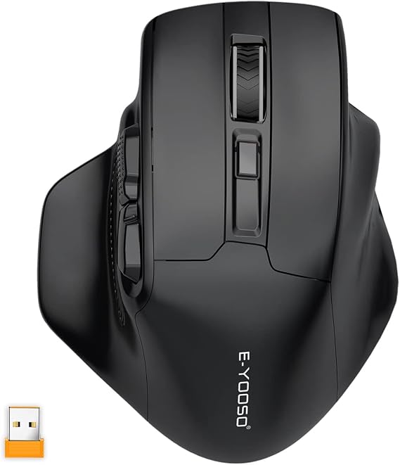E-YOOSO Large Wireless Mouse for Big Hands, 6 Buttons, 5-Level 4800 DPI