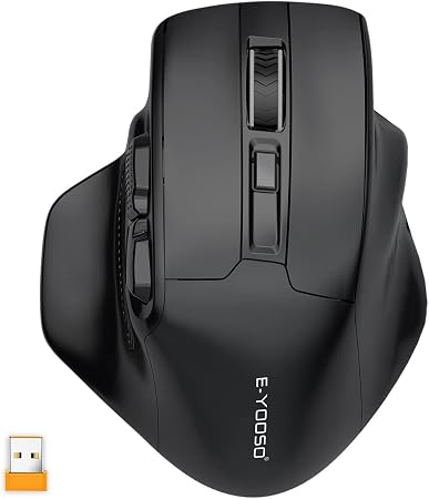 E-YOOSO Large Wireless Mouse for Big Hands, 6 Buttons, 5-Level 4800 DPI