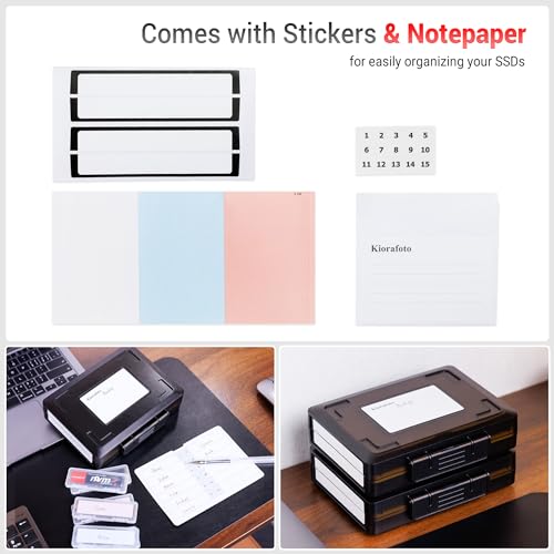 Dual Protect M.2 SSD Holder with 12 PCS Individual Clear M.2 NVMe Case