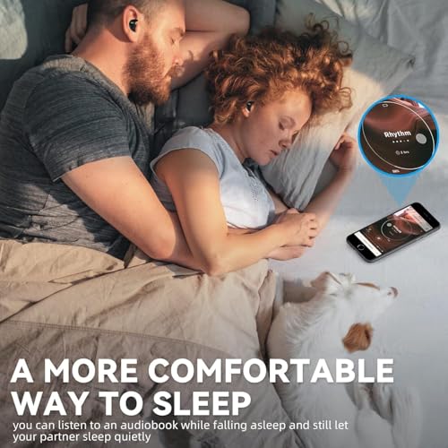 Sleep Earbuds Ultra-Thin Wireless Bluetooth 5.3 Earbuds for Side Sleepers, Noise Blocking Sleep Headphones T16 0729 (Deep Green)