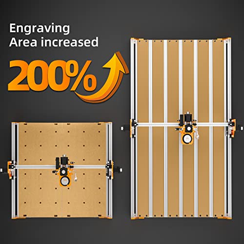 FoxAlien 4080 Y-axis Extension Kit for Masuter Pro, with Upgraded T-slot Hybrid Spoilboard CNC Router Machine Working Area Extend (15.75" x 31.5", X-Y)