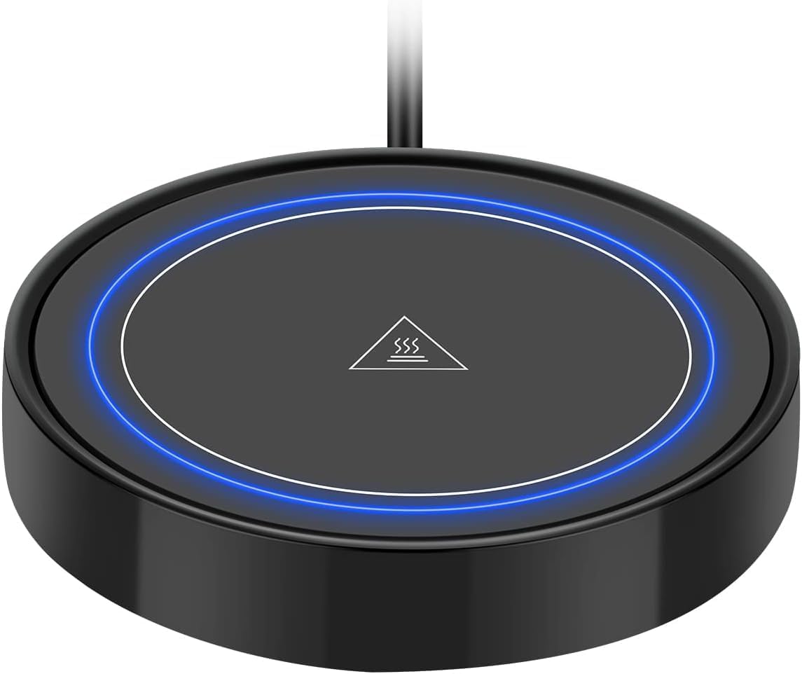 Smart Mug Warmer — Auto On/Off Gravity Switch, 131°F, Blue LED