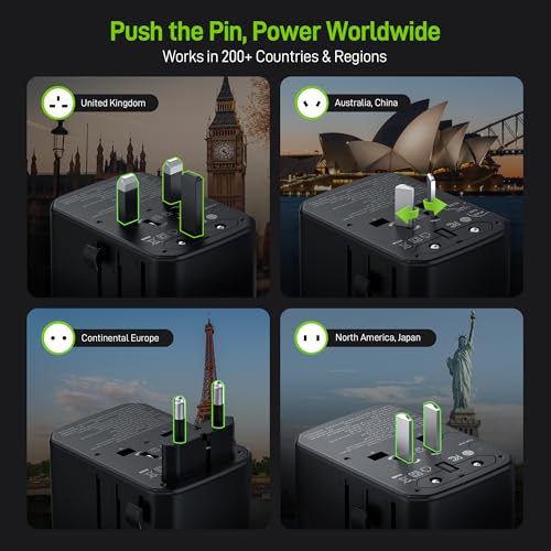 Epicka Pulse Duo 65W Universal Travel Adapter PD/QC 3.0, 2AC/2USB-C/2USB-A