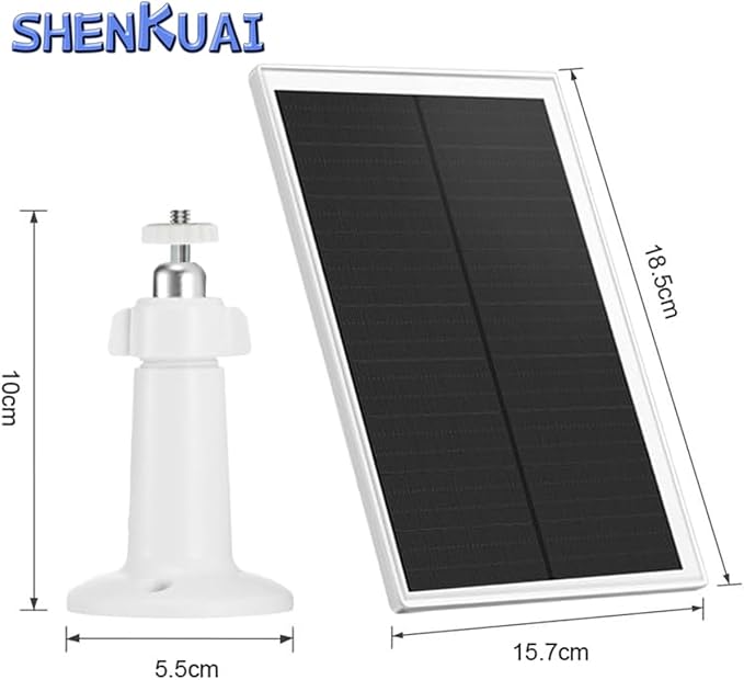 4 Pack Solar Panel for Ring Security Camera, Premium 5V USB Solar Panel Charger IP65 Waterproof, Compatible with Outdoor Rechargeable Battery Powered Cam, 9.8ft USB Cable, 360 Adjustable Bracket