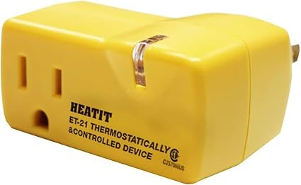 HEATIT ET-21 Freeze Protection Thermostat Outlet, 38°F On/50°F Off 1PCS
